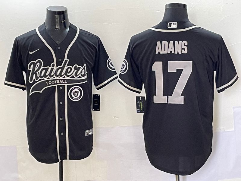 Men 2025 Oakland Raiders #17 Adams Black Joint Name Nike Limited NFL Jersey style 8->oakland raiders->NFL Jersey